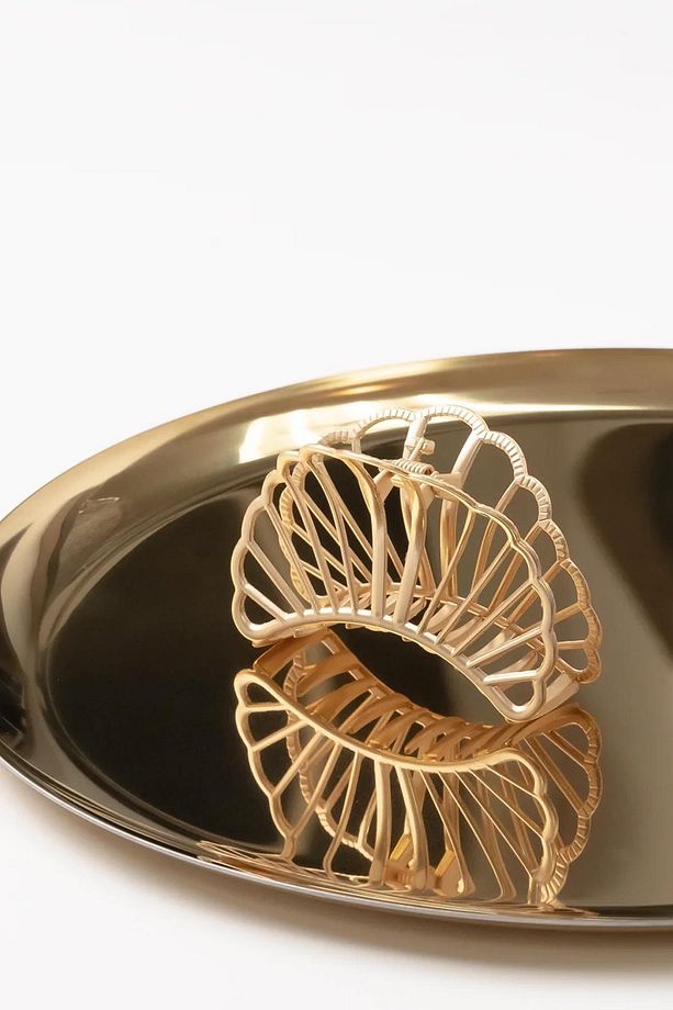 Mitilo Gold Midye Şekilli Metal Mandal Toka - 3