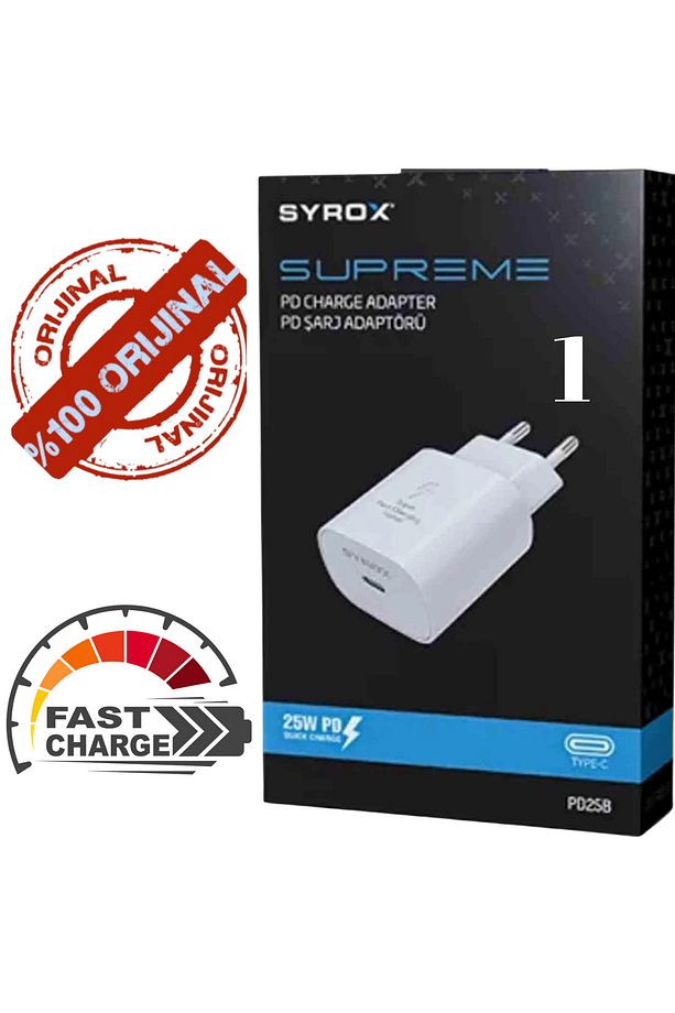 🔌 25w Type-c Girişli 3.0a Hızlı Şarj Adaptörü | Hızlı Şarj Destekli Usb C Duvar Priz Başlığı - 1