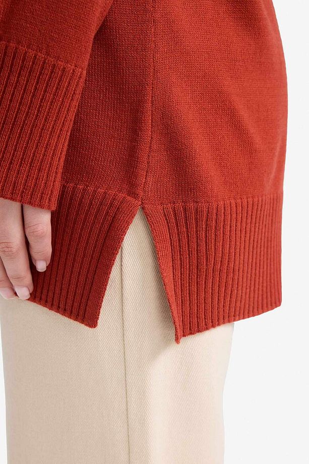 Regular Fit Bisiklet Yaka Basic Düz Uzun Kollu Tunik C4474AX25WN - 6