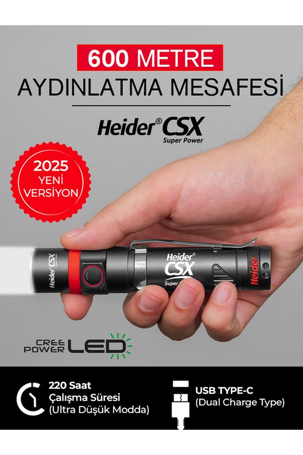 (YENİ) CSX Super Power V4 - 2025 Yeni Versiyon - Dual Charge Type (USB Type-C +Adaptör - 1