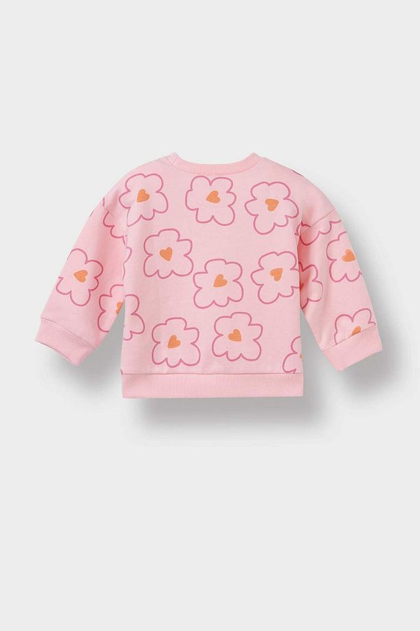 Kız Bebek 2'li Takım Çiçekli Sweatshirt İspanyol Paça Tayt F0514A525AU - 6