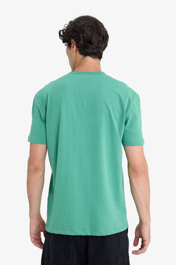 %100 Pamuk Regular Fit Bisiklet Yaka Kısa Kollu Ağır Kumaş Tişört D5481AX25SP - 6