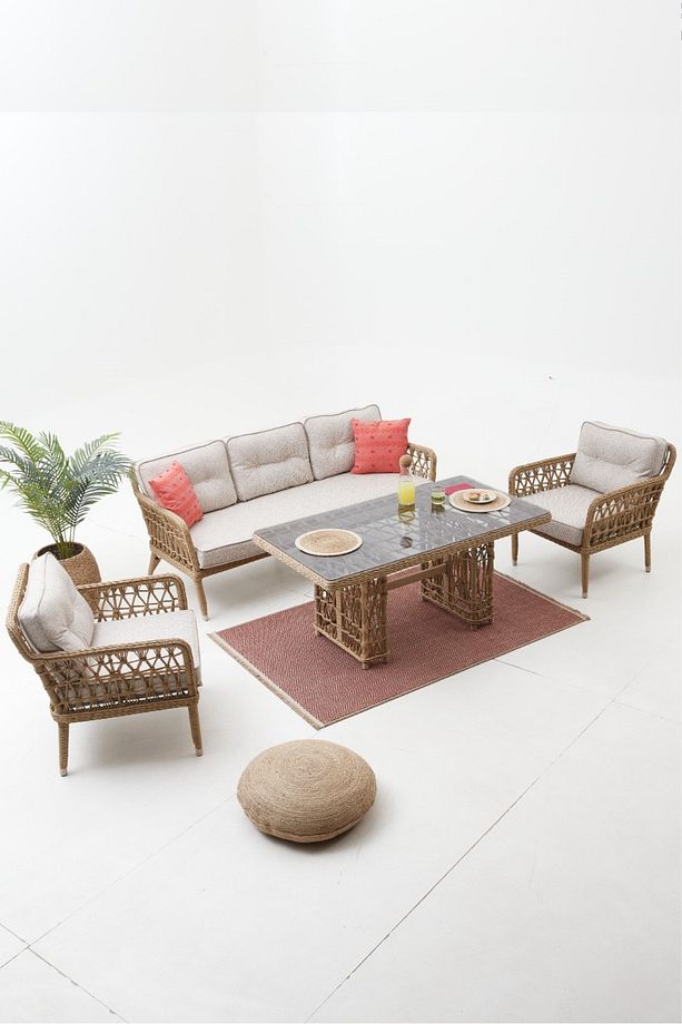 MALDİV BAHÇE BALKON OTURMA GRUBU (3+1+1+MASA) - 1