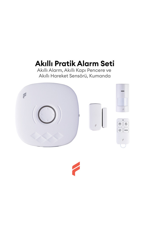 Akıllı Pratik Alarm Seti; Akıllı Alarm, Akıllı Kapı Pencere Sensörü, Akıllı Hareket Sensörü, Kumanda - 1