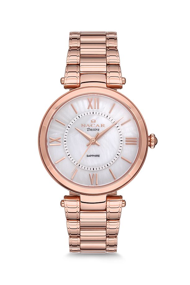 SAFİR CAM ROSE GOLD KADIN KOL SAATİ NC33-398076-RWM - 1