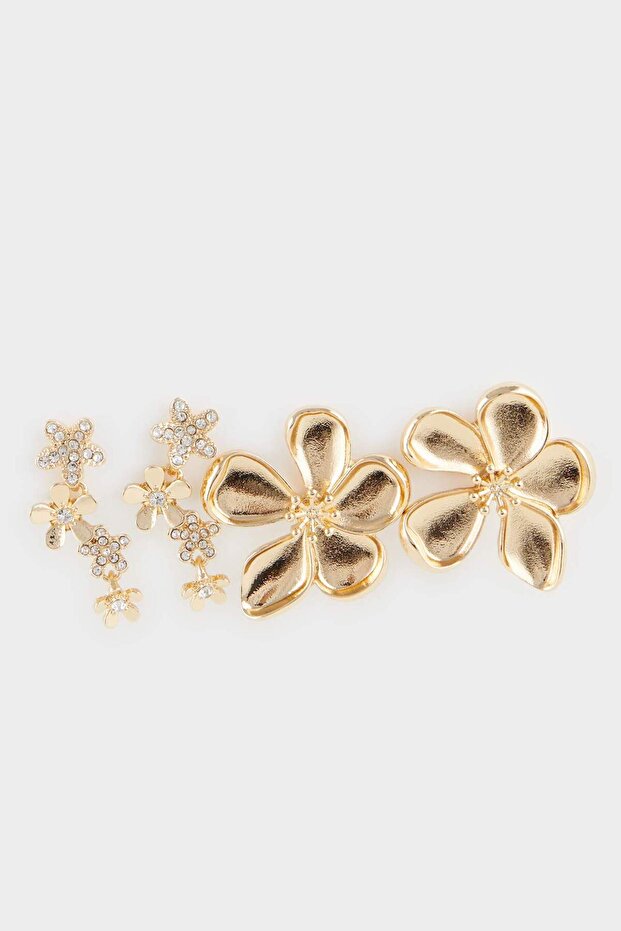 Women's 2-Piece Floral Earrings F0885Axns