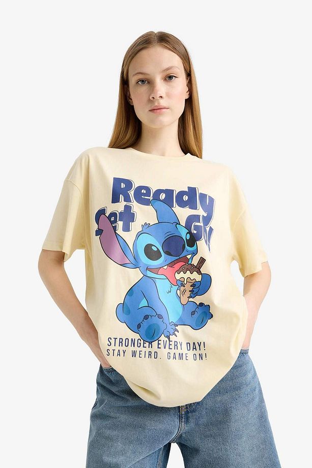 Coool Disney Lilo & Stitch Oversize Geniş Kalıp Kısa Kollu Tişört F5158ax25sm - 4