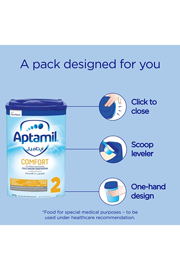 Comfort 2 Follow-on Formula Milk 6-12 Months, Colic & Constipation Support, 800g - 3