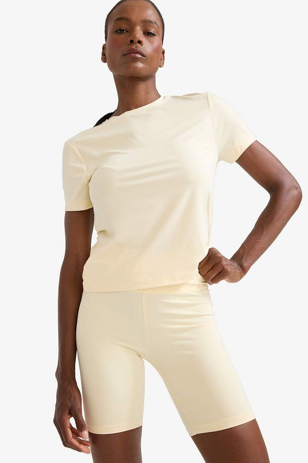 DeFactoFit Standart Fit Bisiklet Yaka Sporcu Kısa Kollu Tişört D2296AX25SP - 4