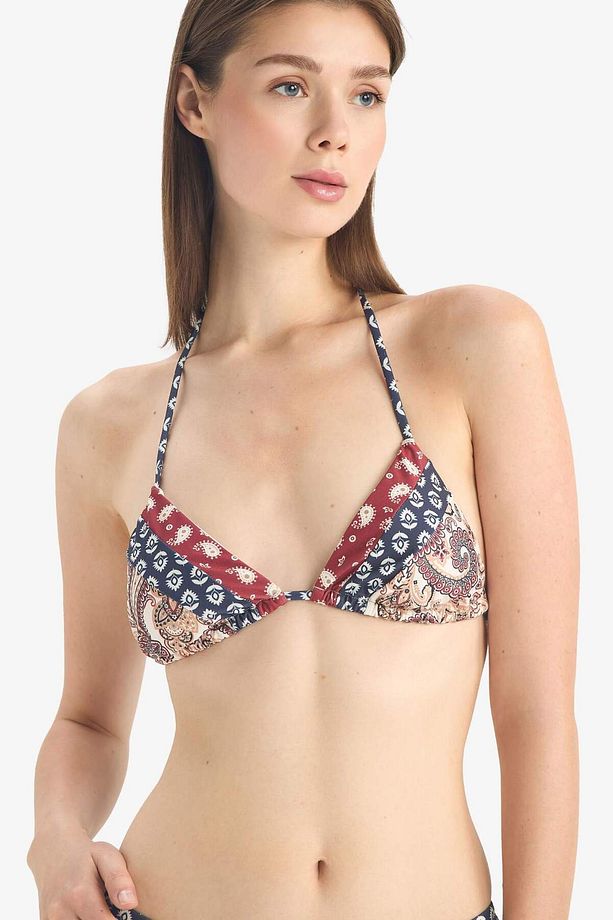 Regular Fit Desenli Bikini Üstü-Fall in Love E4892AX25SM - 1