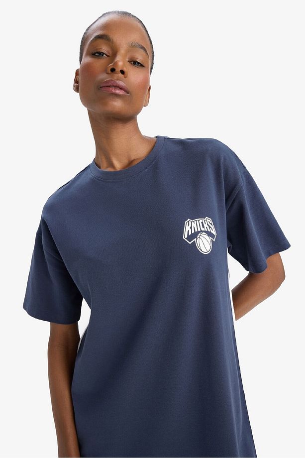 DeFactoFit NBA New York Knicks Kısa Kollu Pike Elbise E3620AX25SM - 5