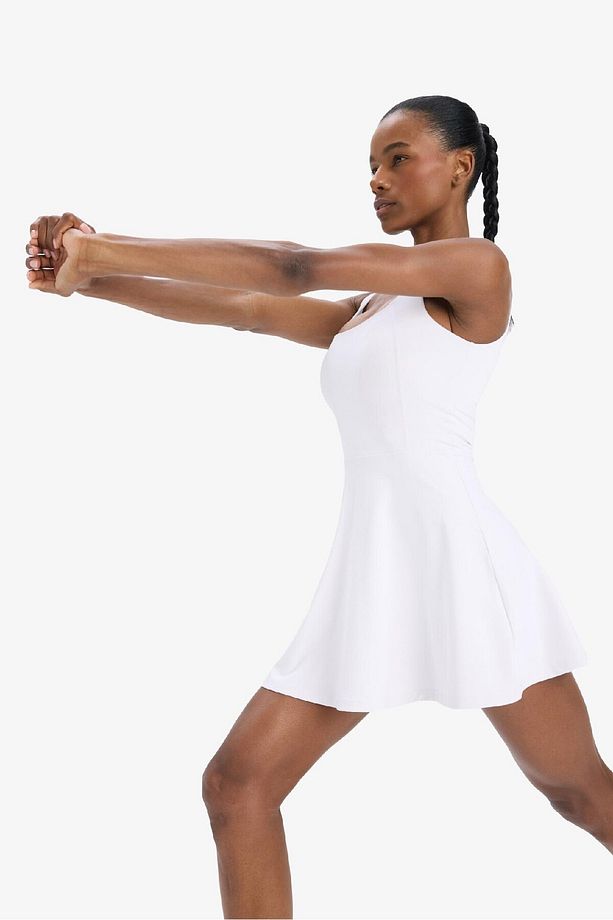 DeFactoFit Standart Fit Kalın Askılı İçi Kısa Taytlı Tenis Elbisesi E3588AX25SM - 7