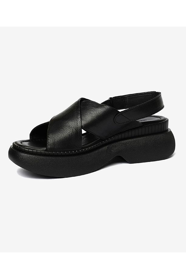 Kadın Siyah Hakiki Deri Sandalet 4Y2FS59027 - 3