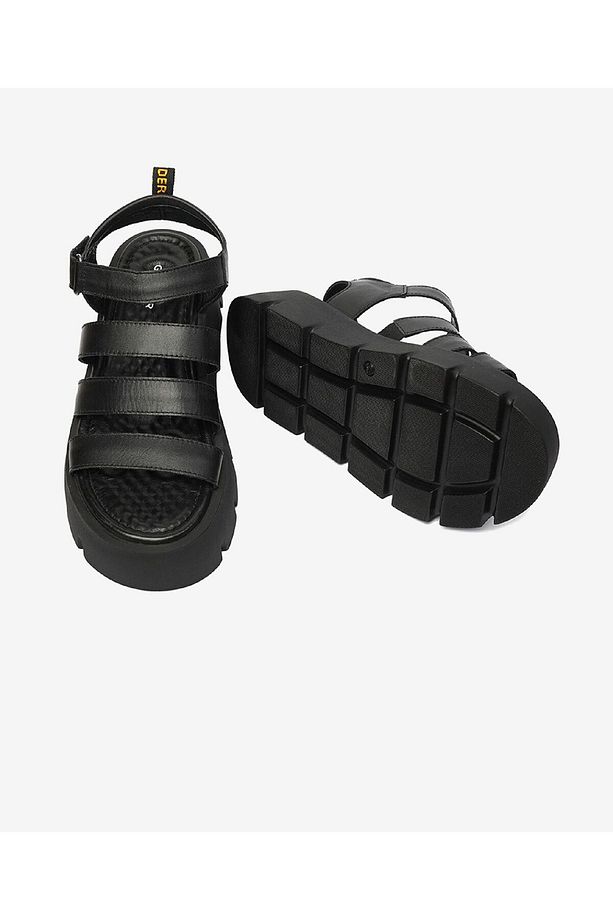 Kadın Siyah Hakiki Deri Sandalet 4Y2AS50710 - 6