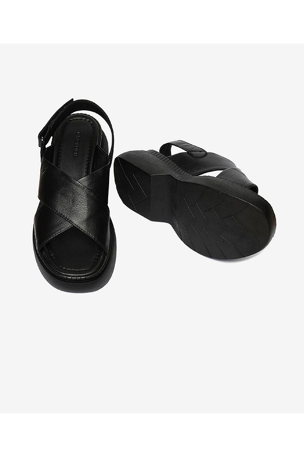 Kadın Siyah Hakiki Deri Sandalet 4Y2FS59027 - 6