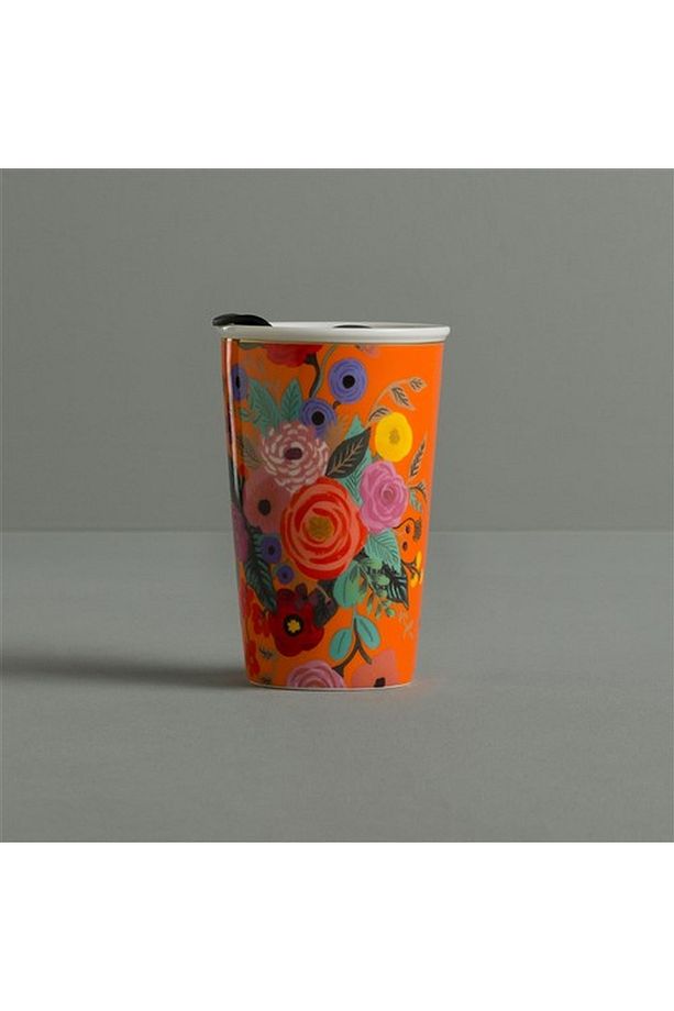 Lily 300 ml Kapaklı Kupa Turuncu - 1