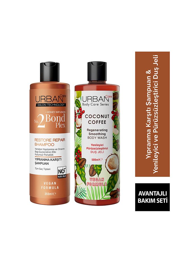 Bond Plex Şampuan 350 ml & Coconut Coffe Duş Jeli 500 ml Set - 1