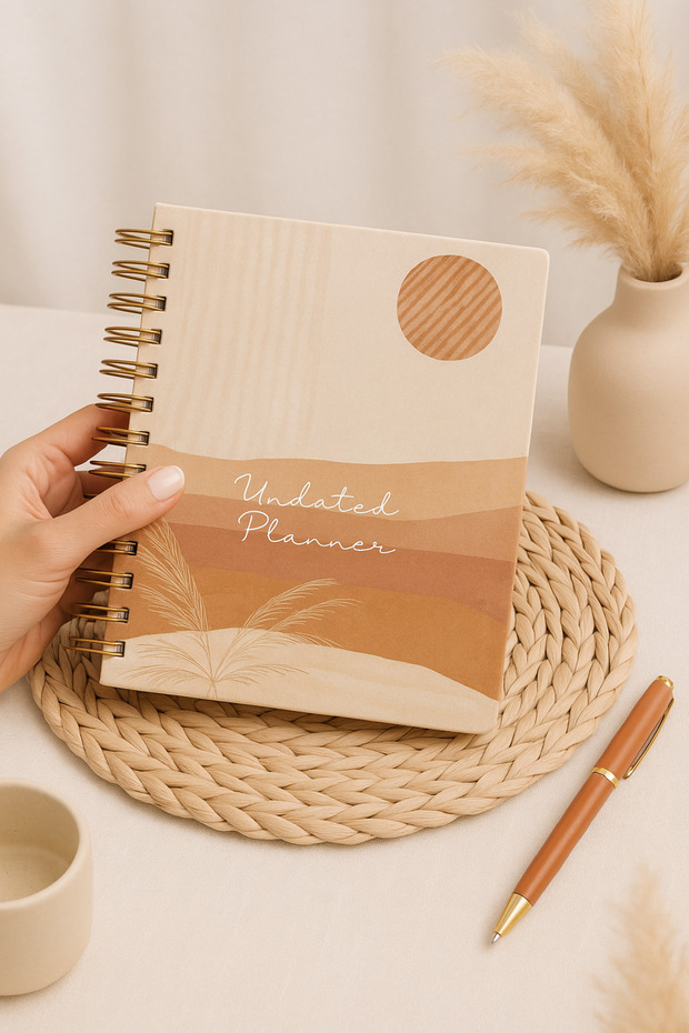 Hard Cover A5 Spiral Agenda (Times Planing Agenda) Bohemian