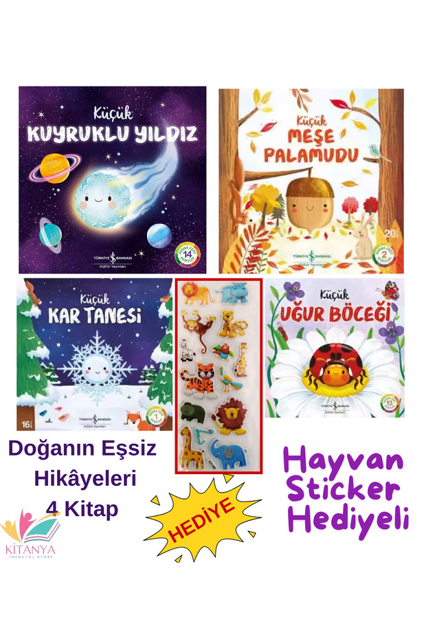 Nature's Unique Stories – 4 Book Set | Animal Sticker Gift