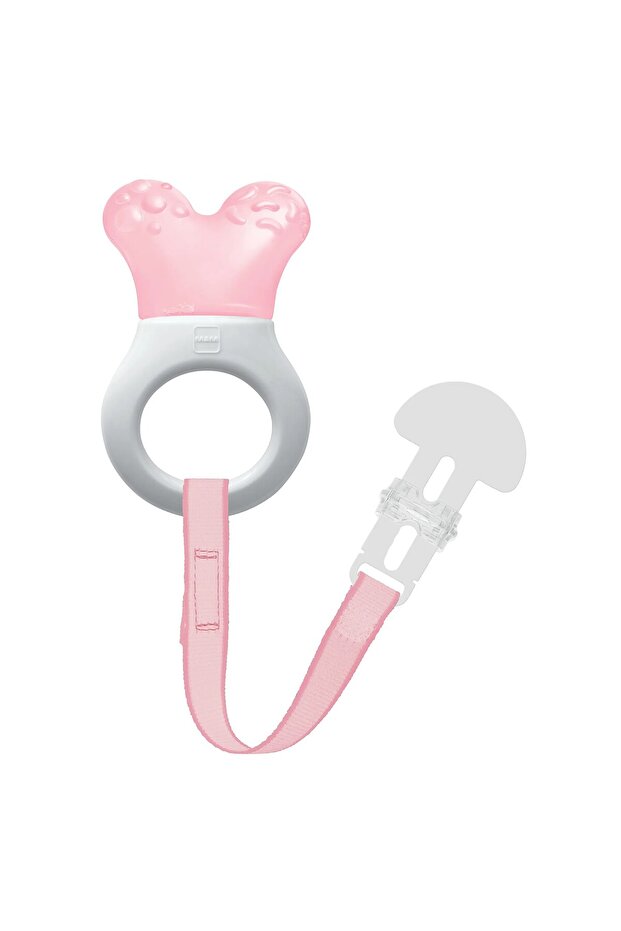 مبرد ومشبك صغير باللون الوردي - عضاضة - 1