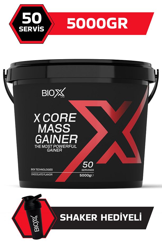 Mass Gainer 5 Kg Çikolata Aromalı Karbonhidrat Tozu Shaker Hediyeli - 1