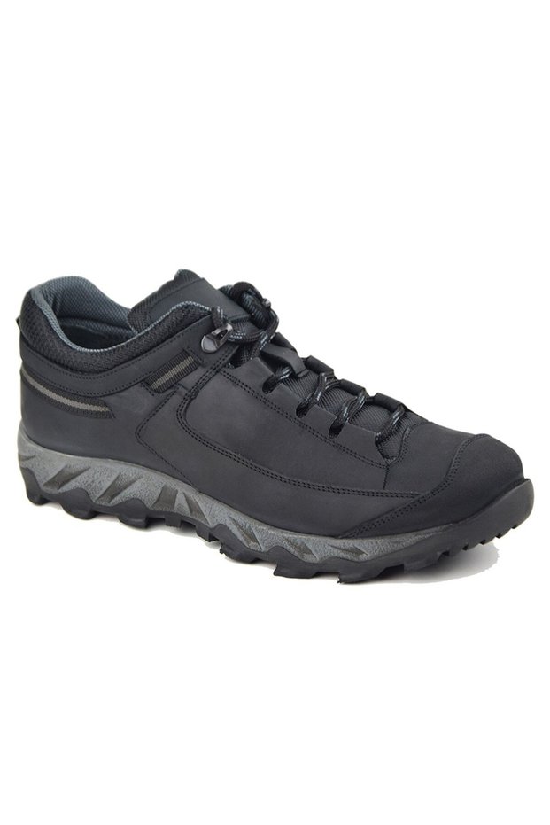 2044 Black Sports Genuine Leather Shoes