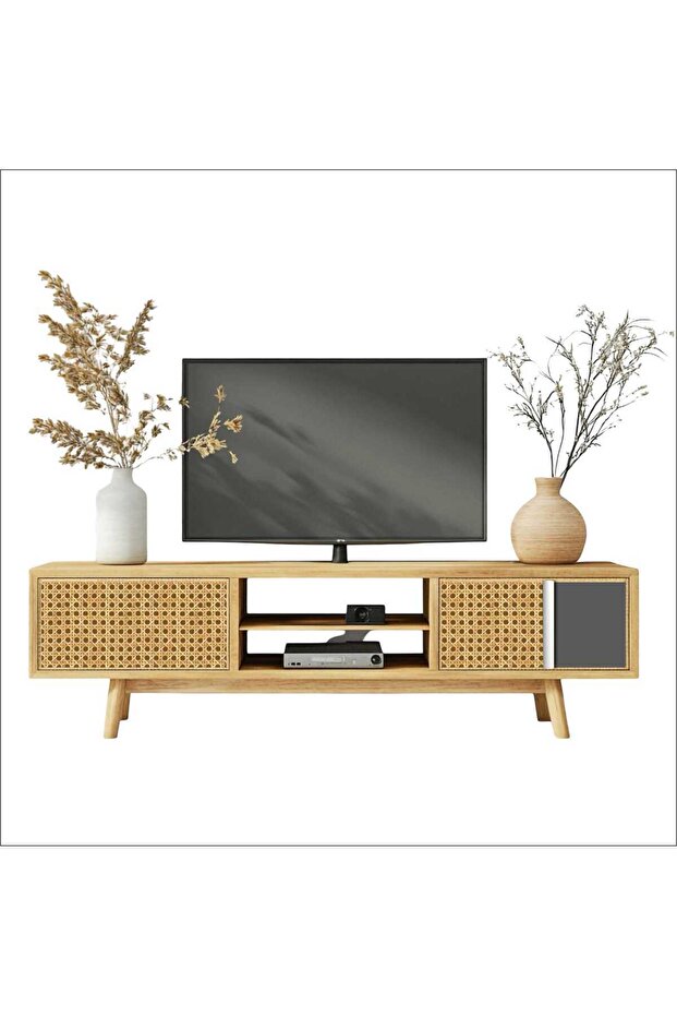 Hasır Rattan Desenli Kendinden Yapışkanlı Laminasyonlu Dolap, Şifonyer, Komodin Kaplama Folyosu - 2