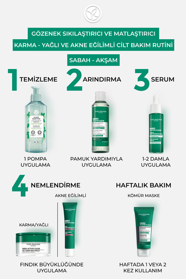 Arındırıcı Siyah Nokta Karşıtı Kömür Maske-Süksinik Asit-Sebo Active Clear Botanik Kompleks-75ml - 7