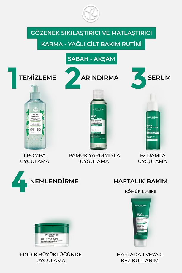 Karma/Yağlı Cilt Nemlendirici Krem-Çinko&Salisilik Asit-Sebo Active Clear Botanik Kompleks-50ml - 7