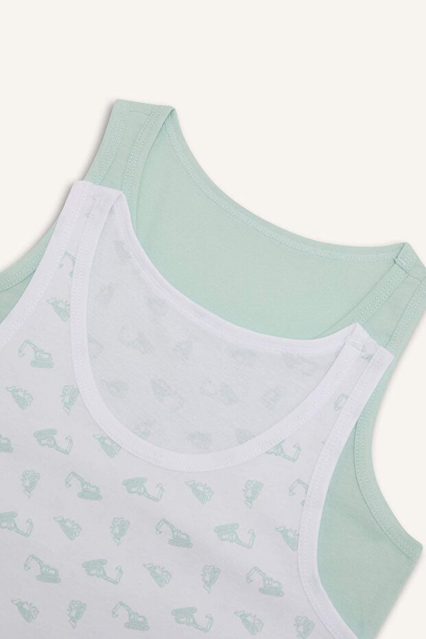 قميص داخلي للأولاد منقوش مكون من قطعتين E6868A825SP - 4