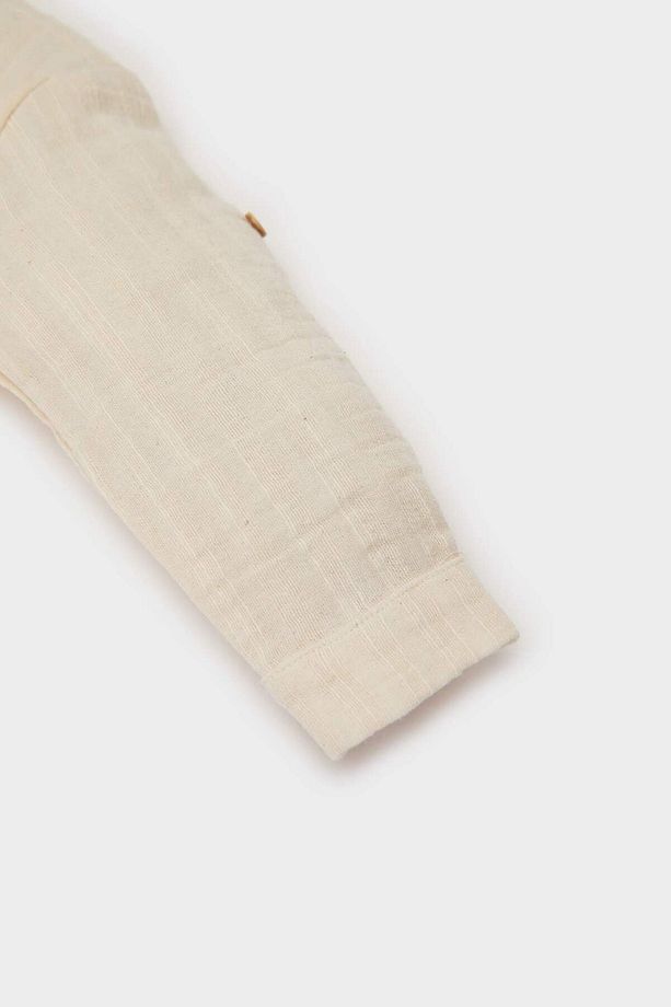 Erkek Bebek 2'li Takım Uzun Kollu Gömlek Beli Lastikli Pantolon E5317A525SP - 4