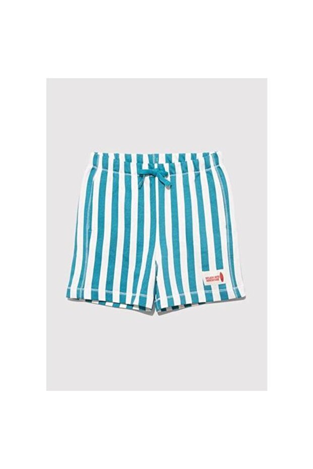 ÇİZGİLİ ÖRME ŞORT - 6