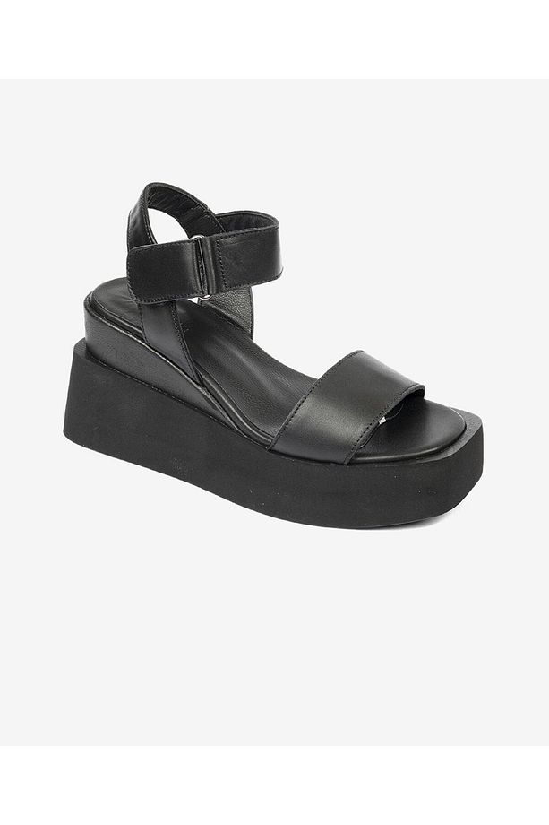 Kadın Siyah Hakiki Deri Sandalet 4Y2AS50731 - 1