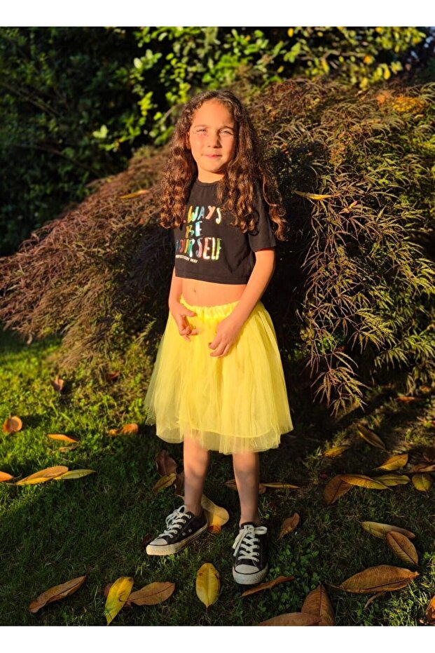 Kız Çocuk Renkli Tül Tütü Etek - Parti & Günlük Giyim - 3