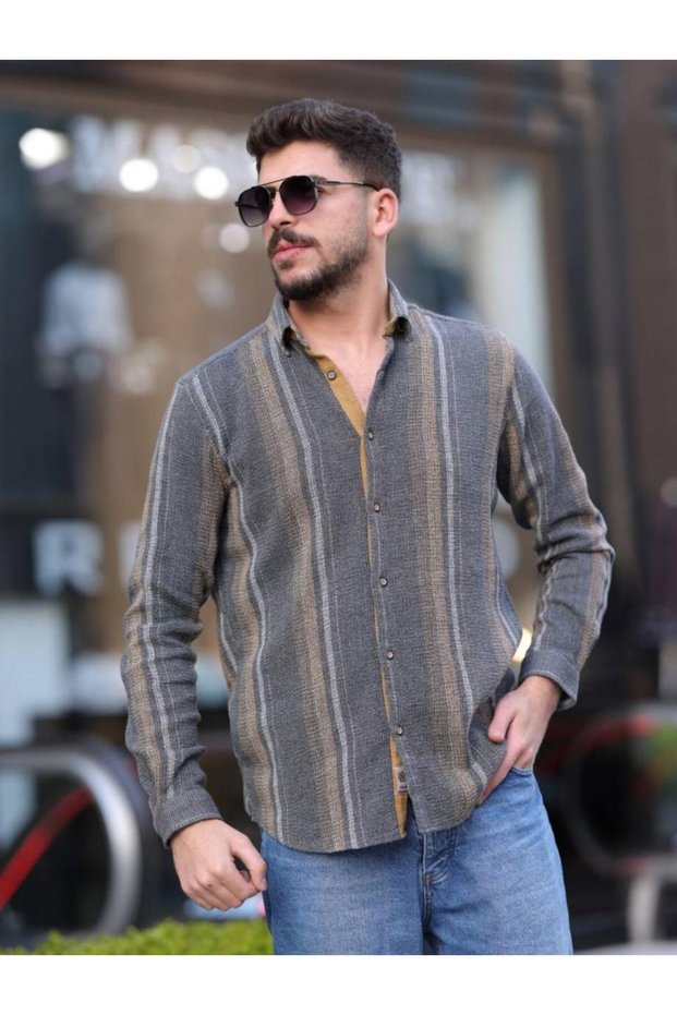 New Season Striped Men's Shirt