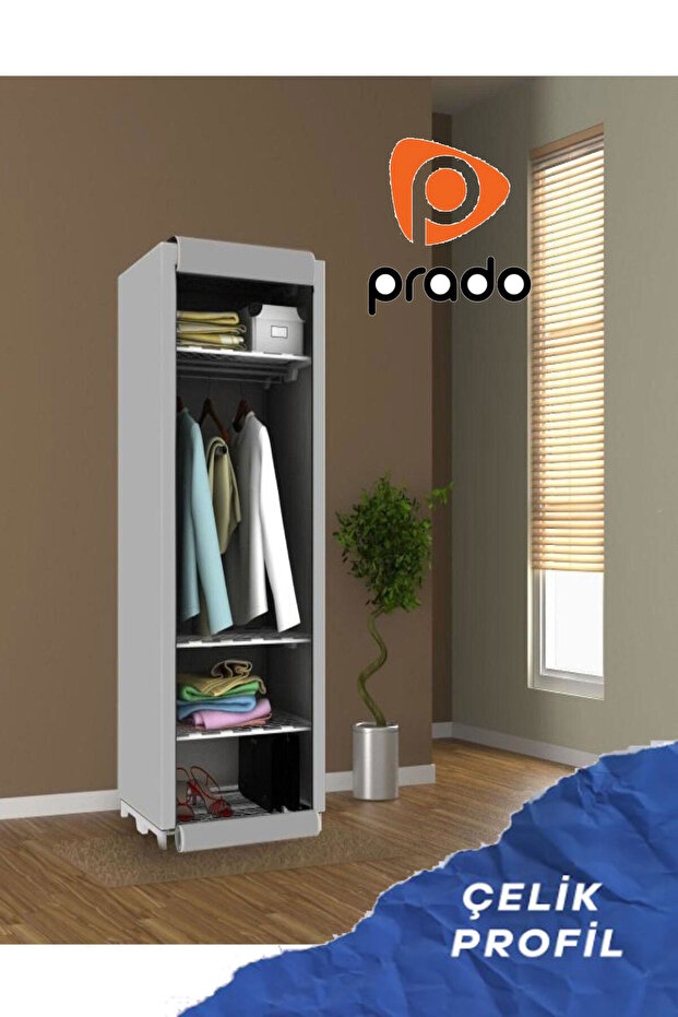 Slim Fit Varyant Çelik Profilli Bez Dolap - 1