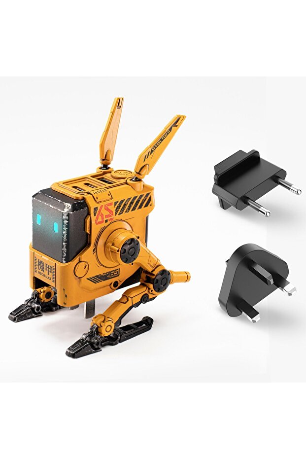 Alpha65 Sarı Özel Seri Robot Figürlü 65W Hızlı Şarj Adaptörü - 6