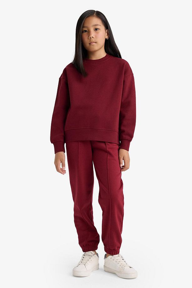 Kız Çocuk Beli Lastikli Basic Düz Jogger Eşofman Altı X9036a625au - 3