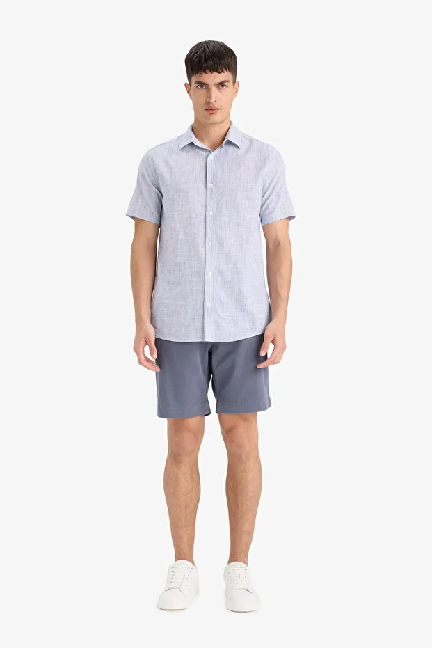 Regular Fit Dokulu Bermuda Şort E2234ax25sm - 3