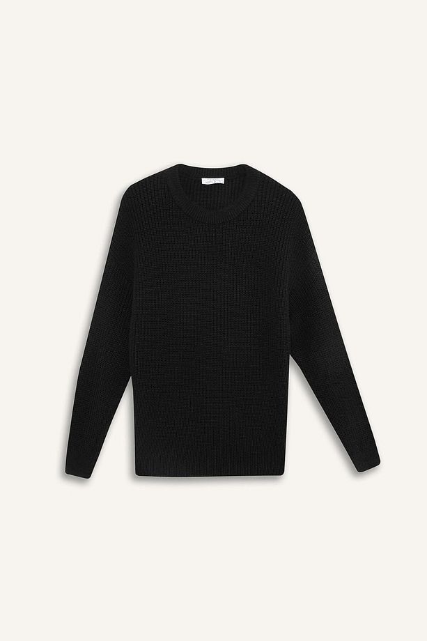 Regular Fit Bisiklet Yaka Triko Kazak - 7