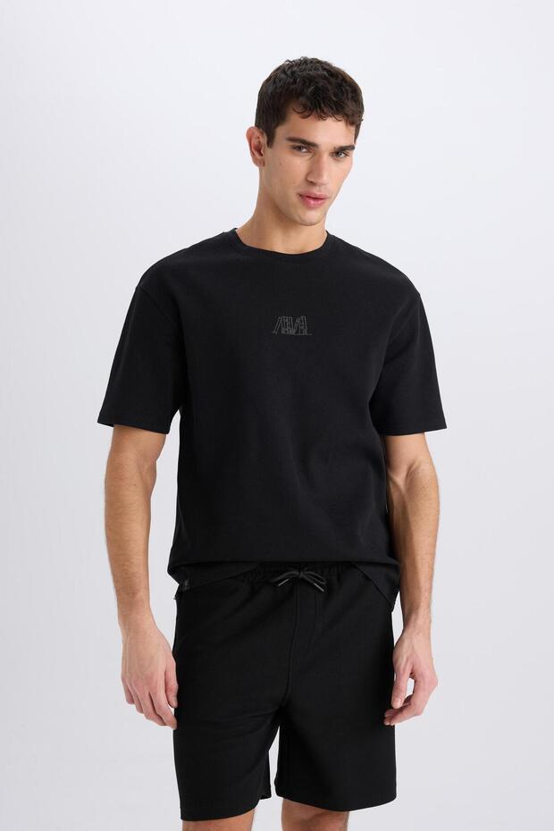 Regular Fit Düz Paça Cepli Basic Düz Şort B8792AX25SM - 3