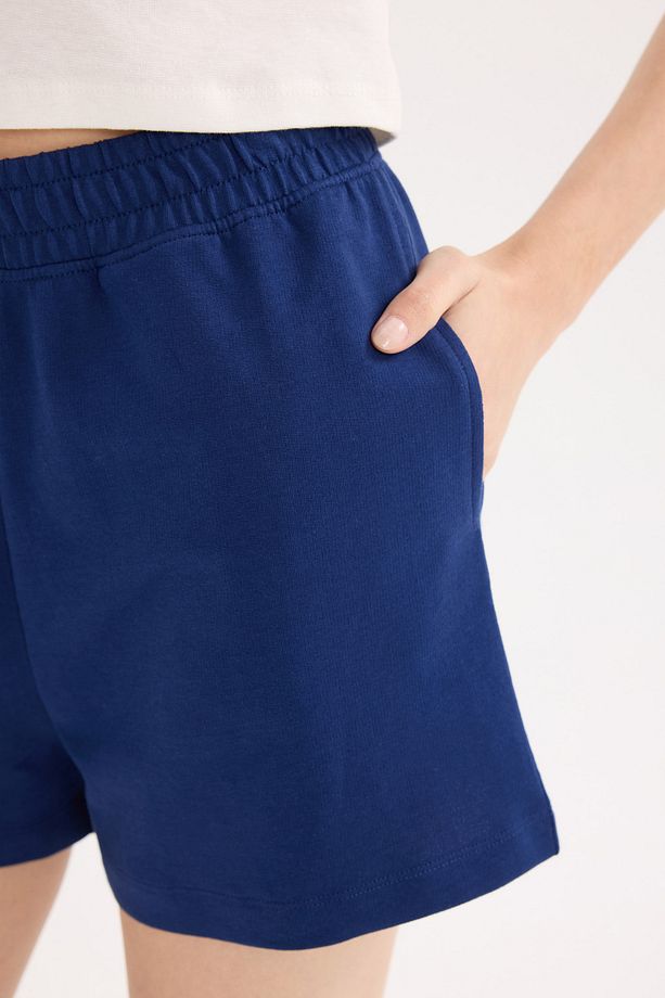 Beli Lastikli Cepli Düz Paça Şort U3357AZ25SM - 5