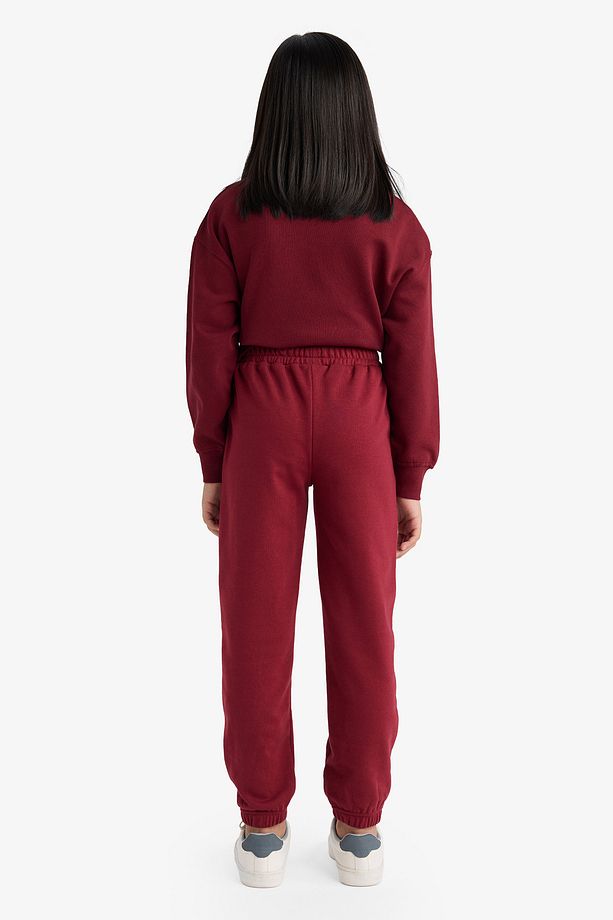 Kız Çocuk Beli Lastikli Basic Düz Jogger Eşofman Altı X9036a625au - 6