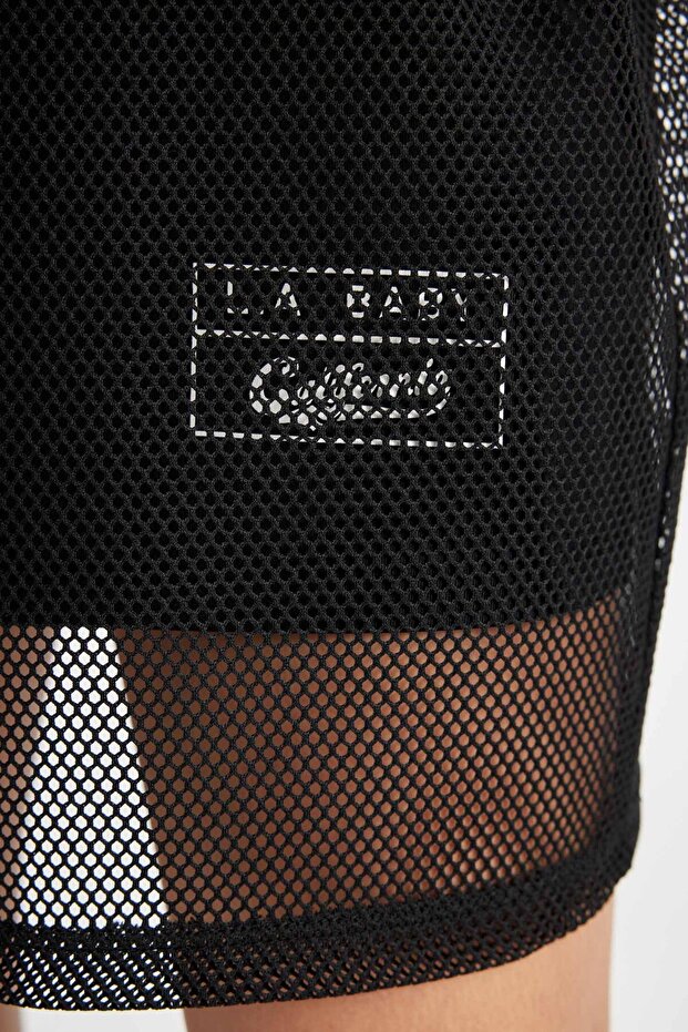 Fit V Yaka Kolsuz File Mini Elbise A1822ax23sm - 7