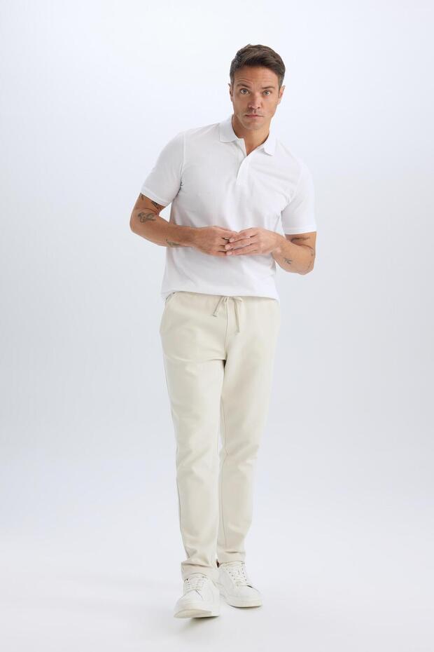 Jogger Pantolon Esnek Basic Düz Beli Bağcıklı Cepli Düz Paça C6022ax25sp - 3