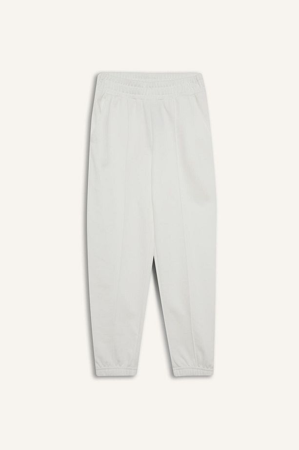 Kız Çocuk Beli Lastikli Basic Düz Jogger Eşofman Altı X9036A625AU - 8