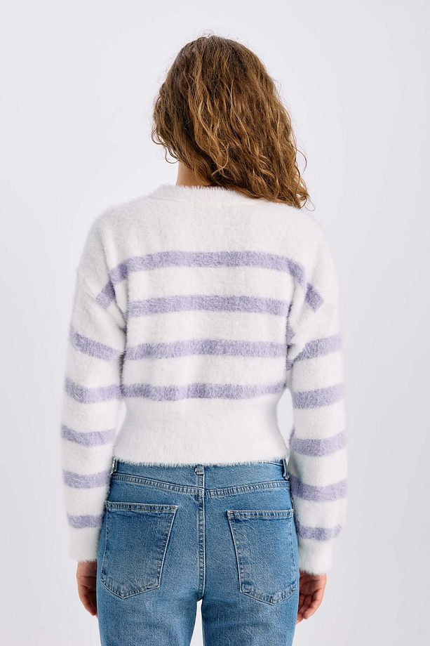 Regular Fit Bisiklet Yaka Triko Kazak R1285az23cw - 6
