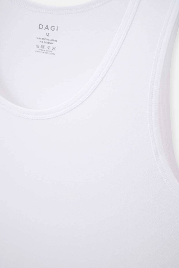 Beyaz Micro Modal 2'li Atlet - 4