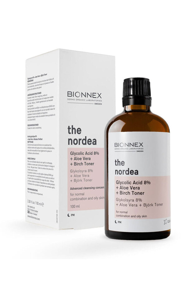 The Nordea Exfoliating Toner With Glycolic Acid 8%, Aloe Vera & Birch Extract – 100 ml
