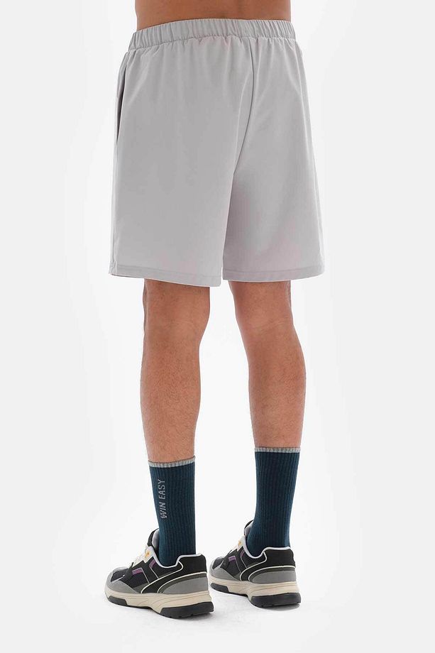 Gri Active Erkek Basıc Taytlı Şort - 5